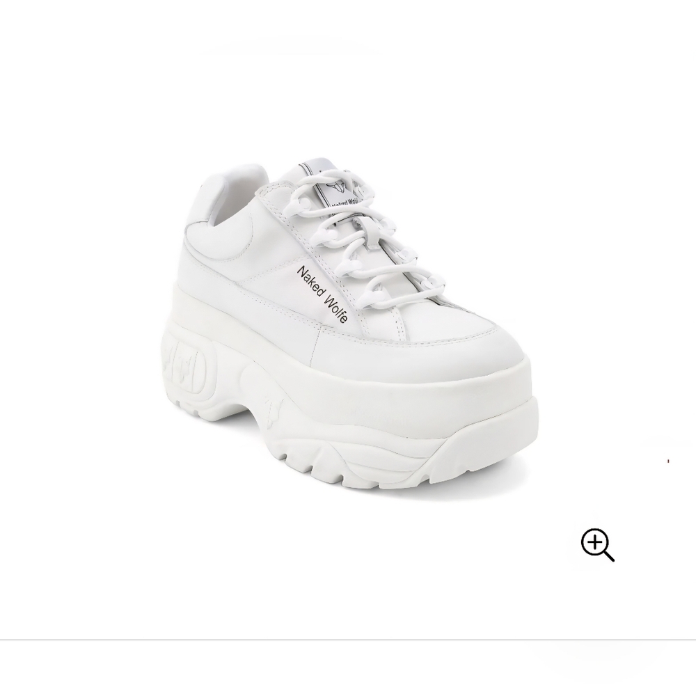 Naked Wolfe Sporty White Leather Sneaker